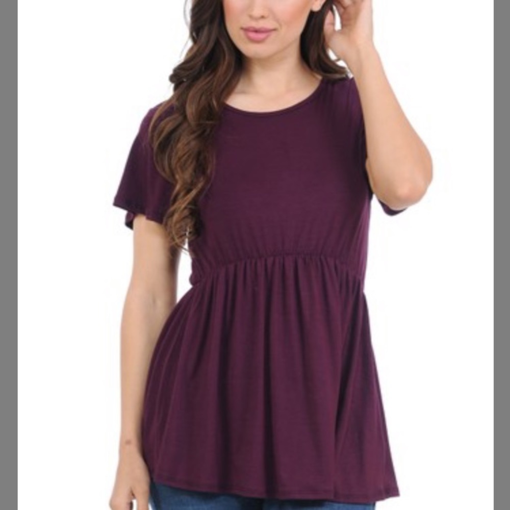 Purple peplum top